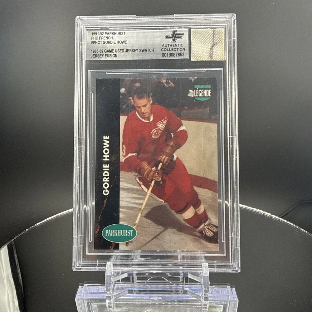 Parkhurst‎ 1991-92 Gordie Howe LEGEND PHC1 Game Used Jersey Fusion  NHL Card